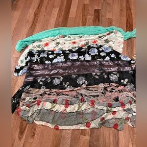7 scarves , beautiful designs, lightly worn , great condition